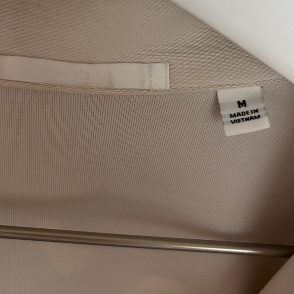 Uniqlo Jersey Relaxed Jacket, Casual Long Sleeve, Natural Beige Size Medium - Picture 5 of 9